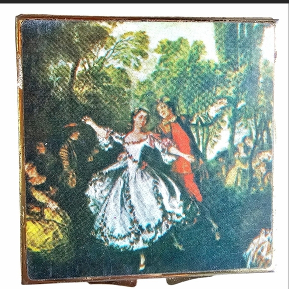 Vintage Decorative Art Tile with Dancing Couple - Picture 1 of 5